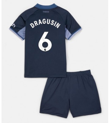 Tottenham Hotspur Radu Dragusin #6 Bortaställ Barn 2023-24 Kortärmad (+ Korta byxor)